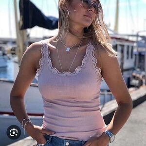 Silk Rosemunde Copenhagen Babette WARM TAUPE GRAY Long Camisole Tank Top M